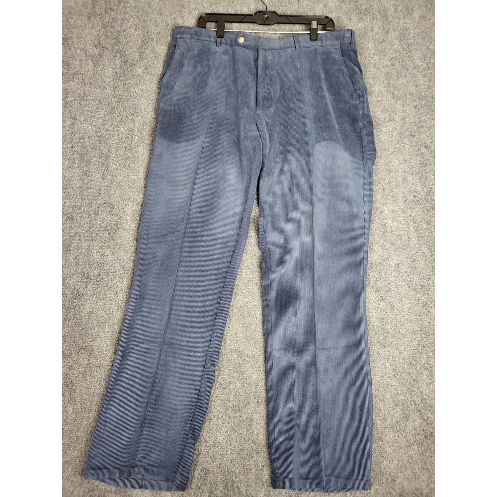 Peter Millar Nanoluxe Corduroy Pants Blue Casual Comfort Men Sz‎ 38 Preppy Work